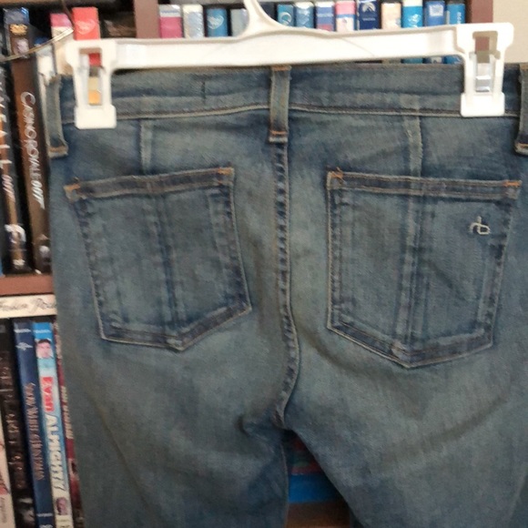 Rag & Bone Jodhpur Heathway Jeans With Leather Panels Size 25 - Picture 5 of 11